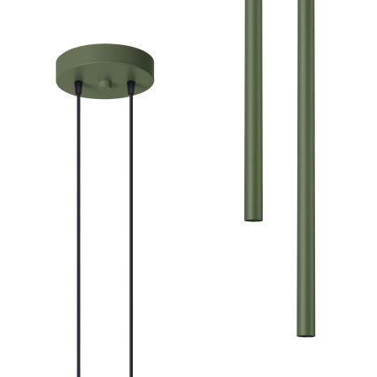 Lustr na lanku PASTELO 2xG9/8W/230V zelená