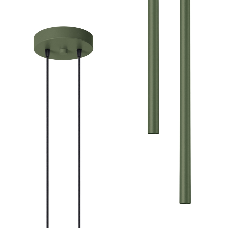 Lustr na lanku PASTELO 2xG9/8W/230V zelená