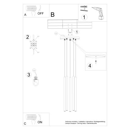 Lustr na lanku PASTELO 5xG9/8W/230V zelená