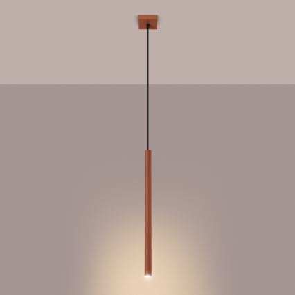 Lustr na lanku PASTELO 1xG9/8W/230V červená