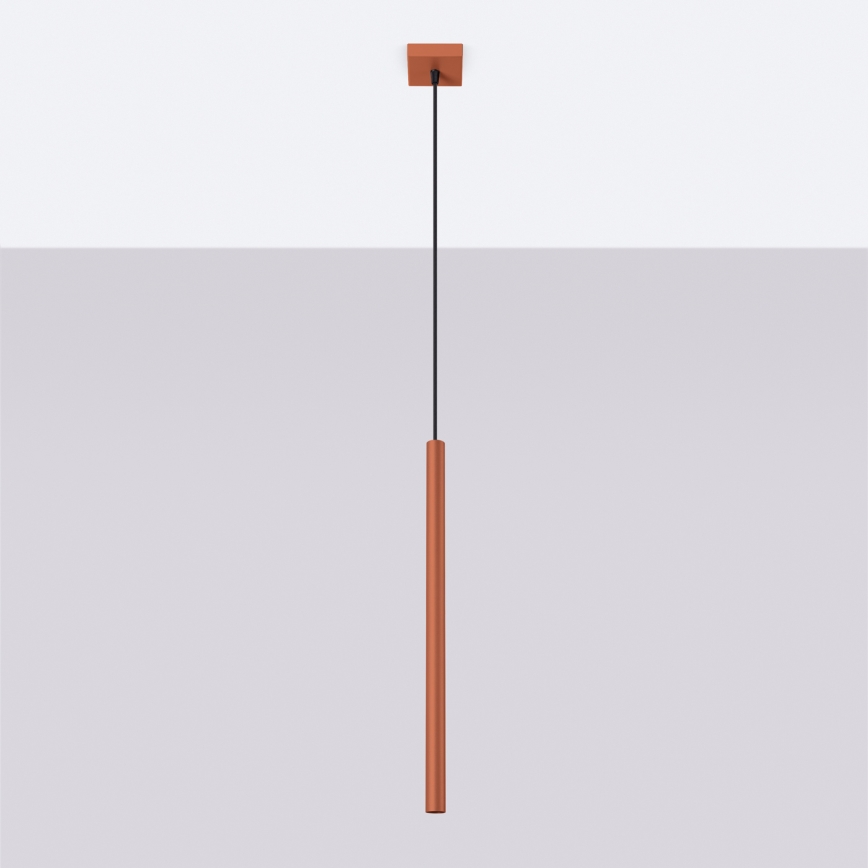 Lustr na lanku PASTELO 1xG9/8W/230V červená