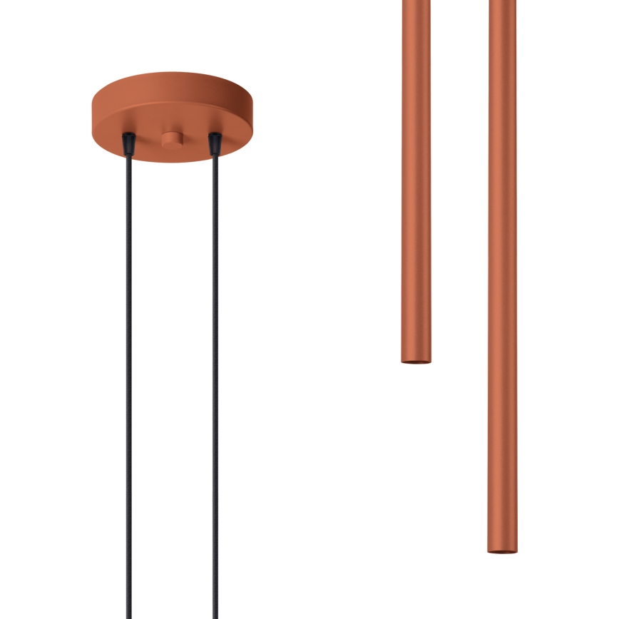 Lustr na lanku PASTELO 2xG9/8W/230V červená