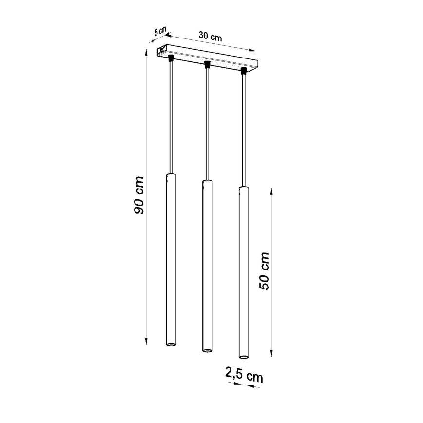 Lustr na lanku PASTELO 3xG9/8W/230V červená