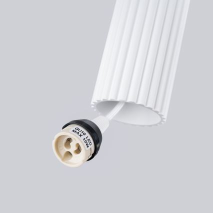Lustr na lanku KARBON 3xGU10/10W/230V bílá