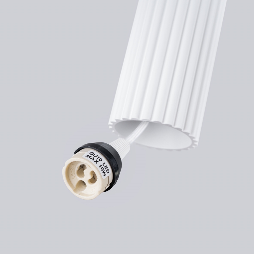Lustr na lanku KARBON 3xGU10/10W/230V bílá