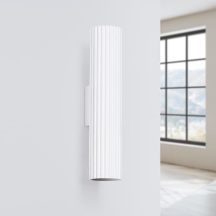 Nástěnné svítidlo KARBON 2xGU10/10W/230V bílá