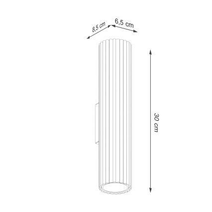 Nástěnné svítidlo KARBON 2xGU10/10W/230V bílá