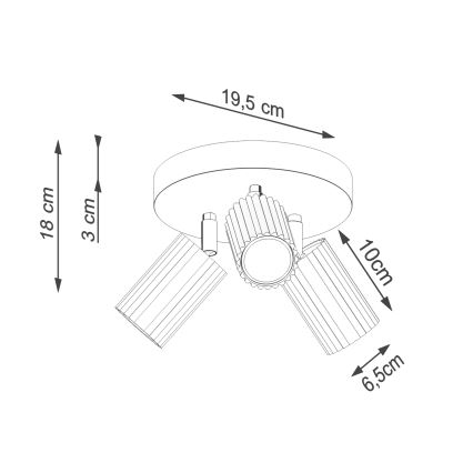 Bodové svítidlo KARBON 3xGU10/10W/230V bílá