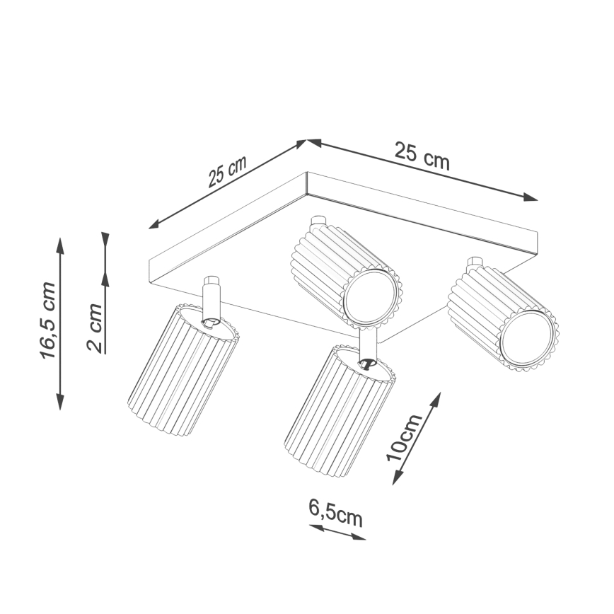 Bodové svítidlo KARBON 4xGU10/10W/230V bílá