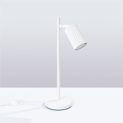 Stolní lampa KARBON 1xGU10/10W/230V bílá