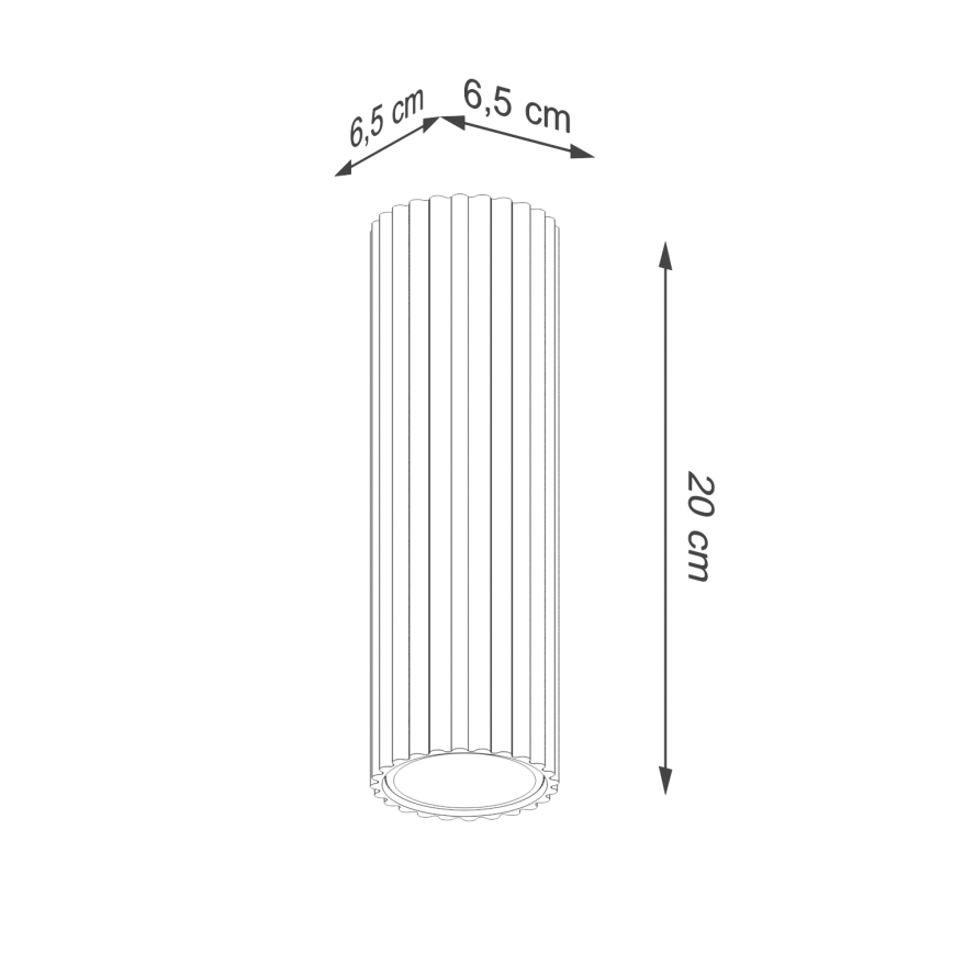 Bodové svítidlo KARBON 1xGU10/10W/230V 20 cm černá