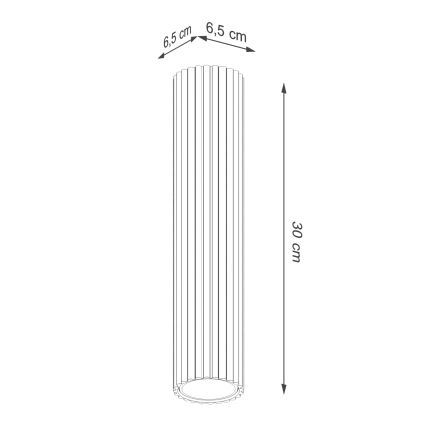 Bodové svítidlo KARBON 1xGU10/10W/230V 30 cm černá