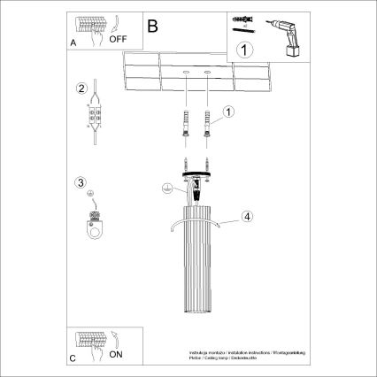 Bodové svítidlo KARBON 1xGU10/10W/230V 30 cm černá