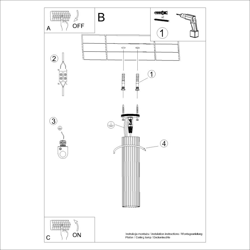 Bodové svítidlo KARBON 1xGU10/10W/230V 30 cm černá