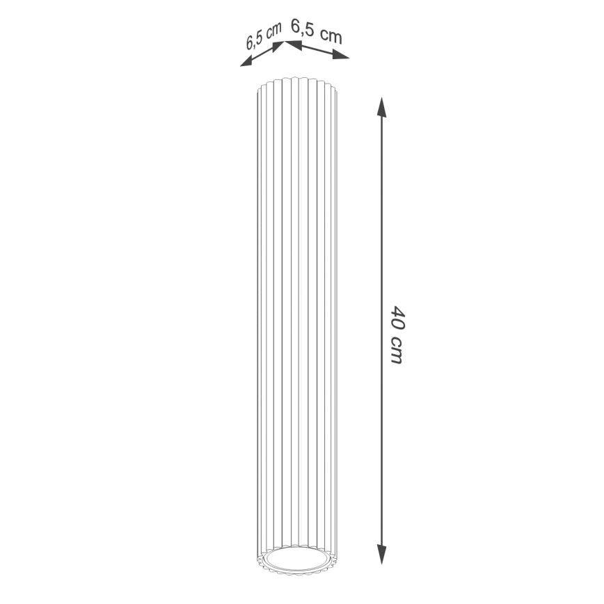 Bodové svítidlo KARBON 1xGU10/10W/230V 40 cm černá