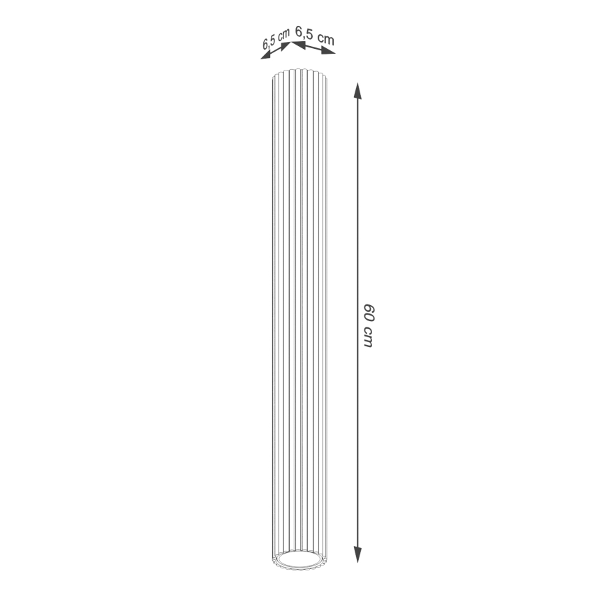 Bodové svítidlo KARBON 1xGU10/10W/230V 60 cm černá