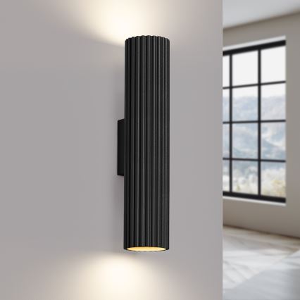 Nástěnné svítidlo KARBON 2xGU10/10W/230V černá