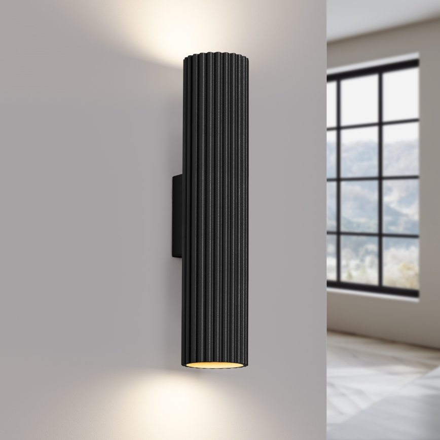 Nástěnné svítidlo KARBON 2xGU10/10W/230V černá