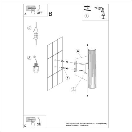 Nástěnné svítidlo KARBON 2xGU10/10W/230V černá