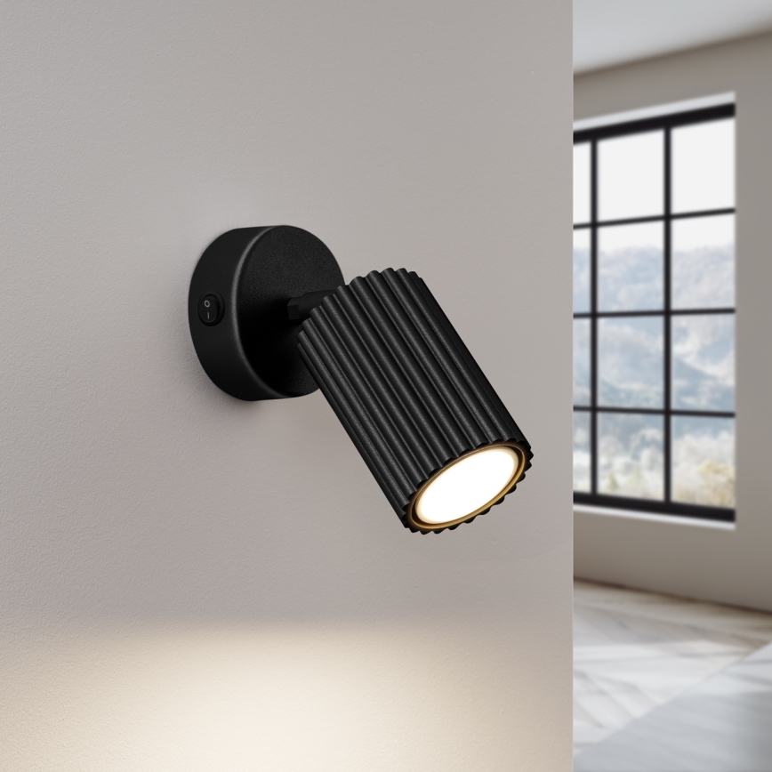 Nástěnné bodové svítidlo KARBON 1xGU10/10W/230V černá