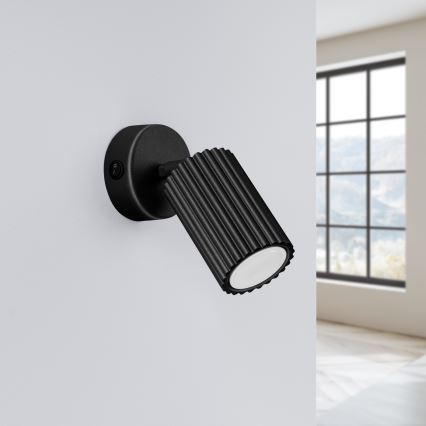 Nástěnné bodové svítidlo KARBON 1xGU10/10W/230V černá