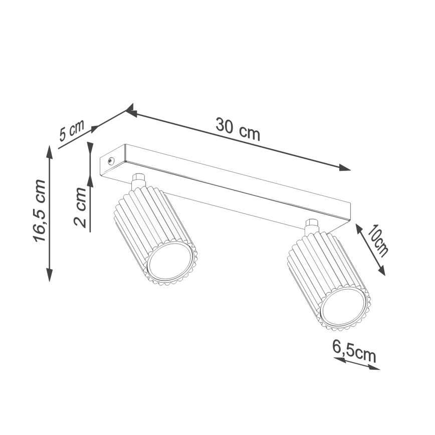 Bodové svítidlo KARBON 2xGU10/10W/230V černá