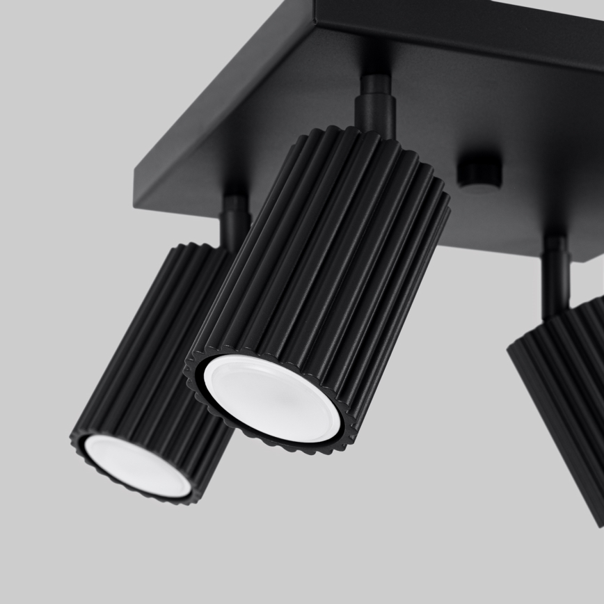 Bodové svítidlo KARBON 4xGU10/10W/230V černá