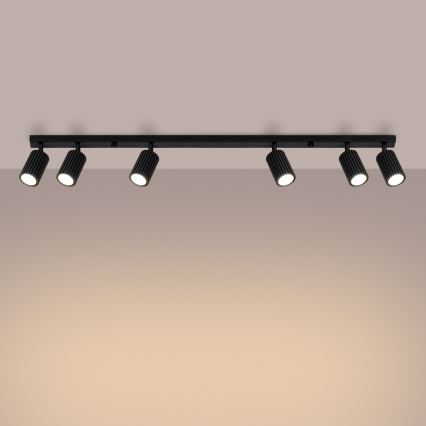 Bodové svítidlo KARBON 6xGU10/10W/230V černá