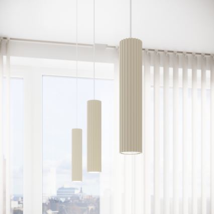 Lustr na lanku KARBON 3xGU10/10W/230V krémová