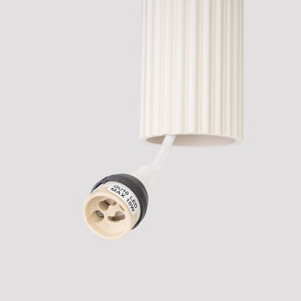 Lustr na lanku KARBON 3xGU10/10W/230V krémová