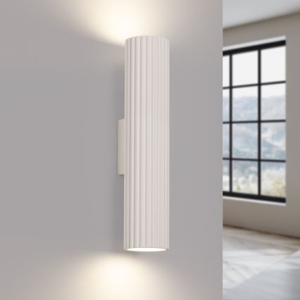 Nástěnné svítidlo KARBON 2xGU10/10W/230V krémová