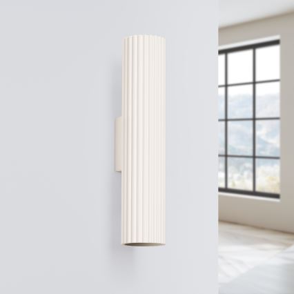 Nástěnné svítidlo KARBON 2xGU10/10W/230V krémová