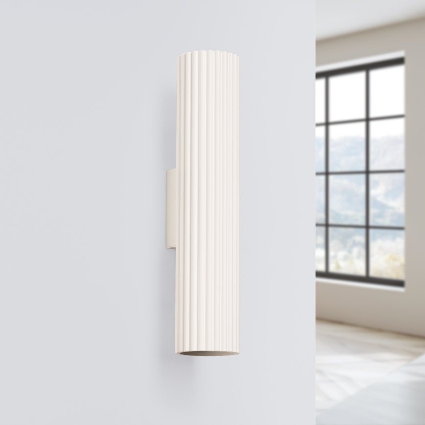 Nástěnné svítidlo KARBON 2xGU10/10W/230V krémová