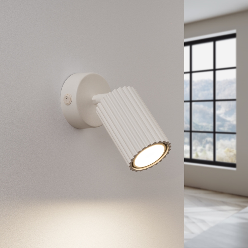 Nástěnné bodové svítidlo KARBON 1xGU10/10W/230V krémová