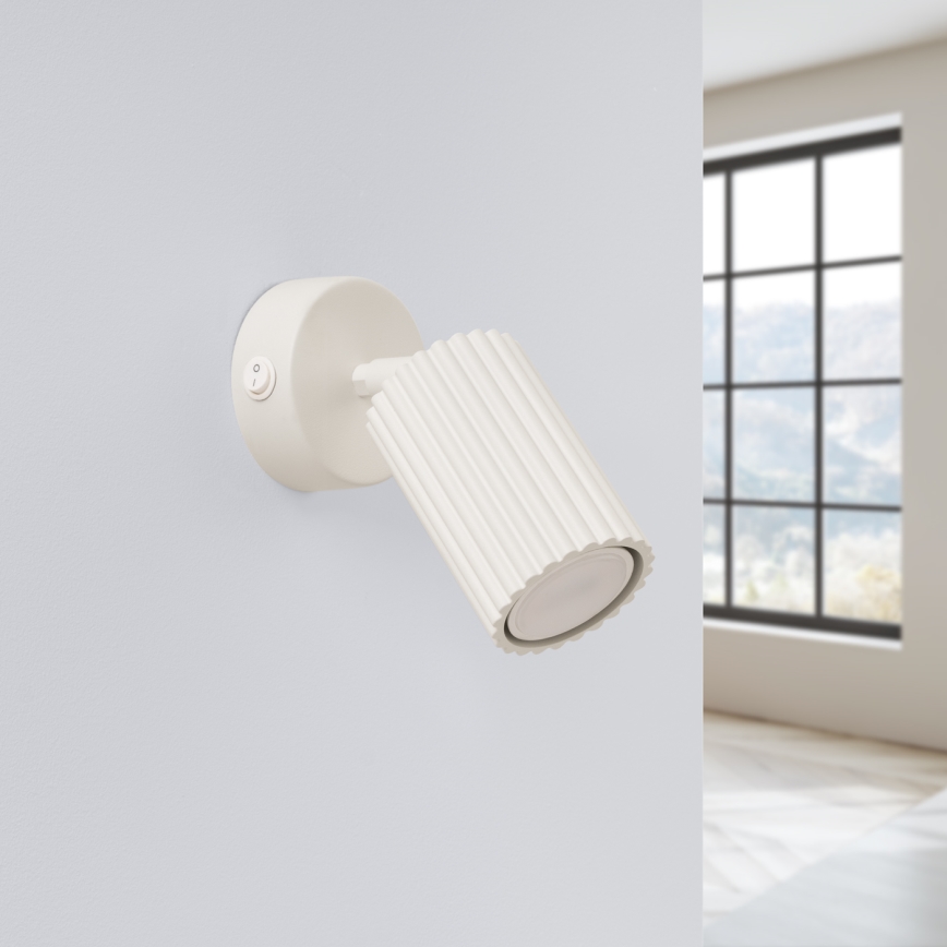 Nástěnné bodové svítidlo KARBON 1xGU10/10W/230V krémová
