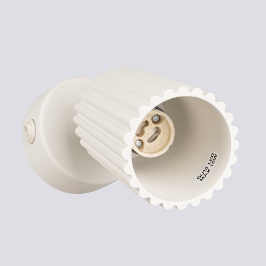 Nástěnné bodové svítidlo KARBON 1xGU10/10W/230V krémová