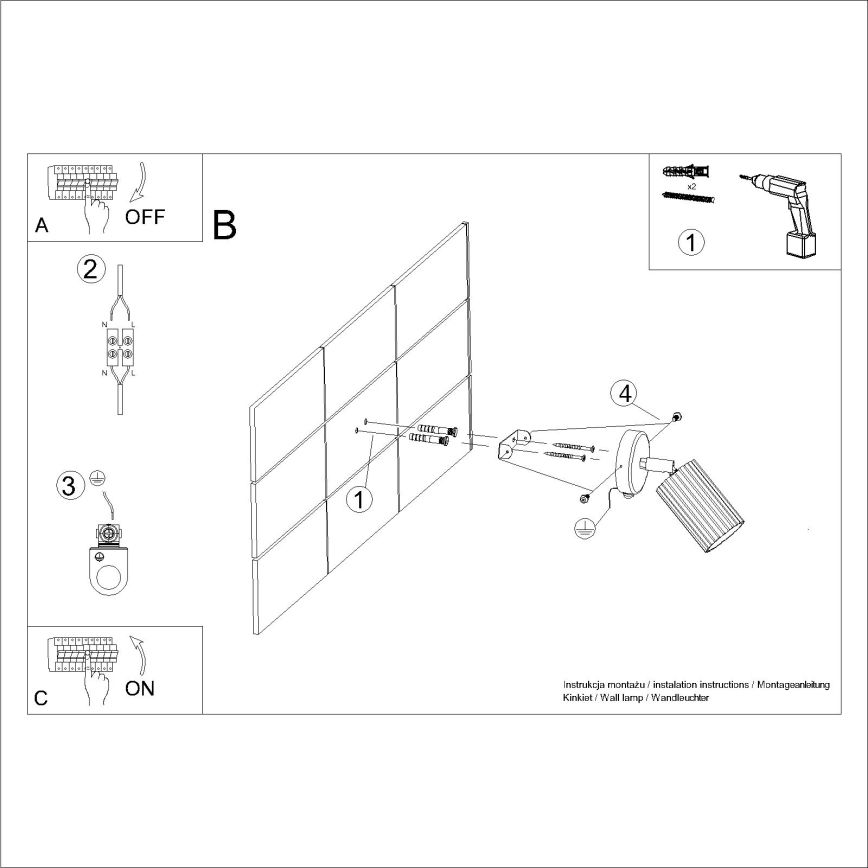 Nástěnné bodové svítidlo KARBON 1xGU10/10W/230V krémová
