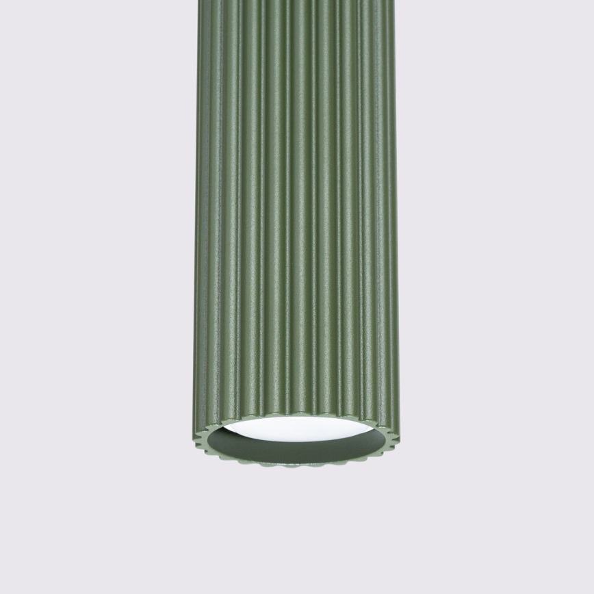 Lustr na lanku KARBON 3xGU10/10W/230V zelená