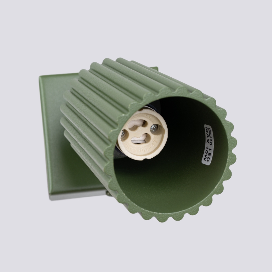 Nástěnné bodové svítidlo KARBON 1xGU10/10W/230V zelená