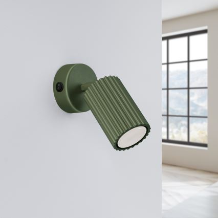 Nástěnné bodové svítidlo KARBON 1xGU10/10W/230V zelená