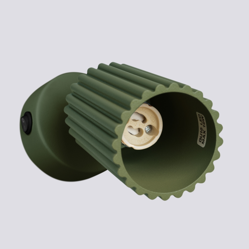 Nástěnné bodové svítidlo KARBON 1xGU10/10W/230V zelená