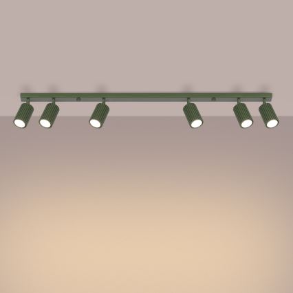 Bodové svítidlo KARBON 6xGU10/10W/230V zelená