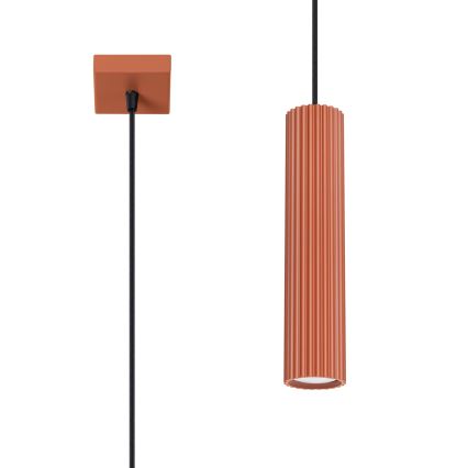 Lustr na lanku KARBON 1xGU10/10W/230V oranžová