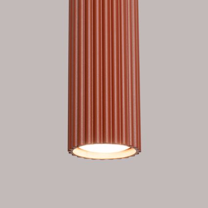 Lustr na lanku KARBON 3xGU10/10W/230V červená