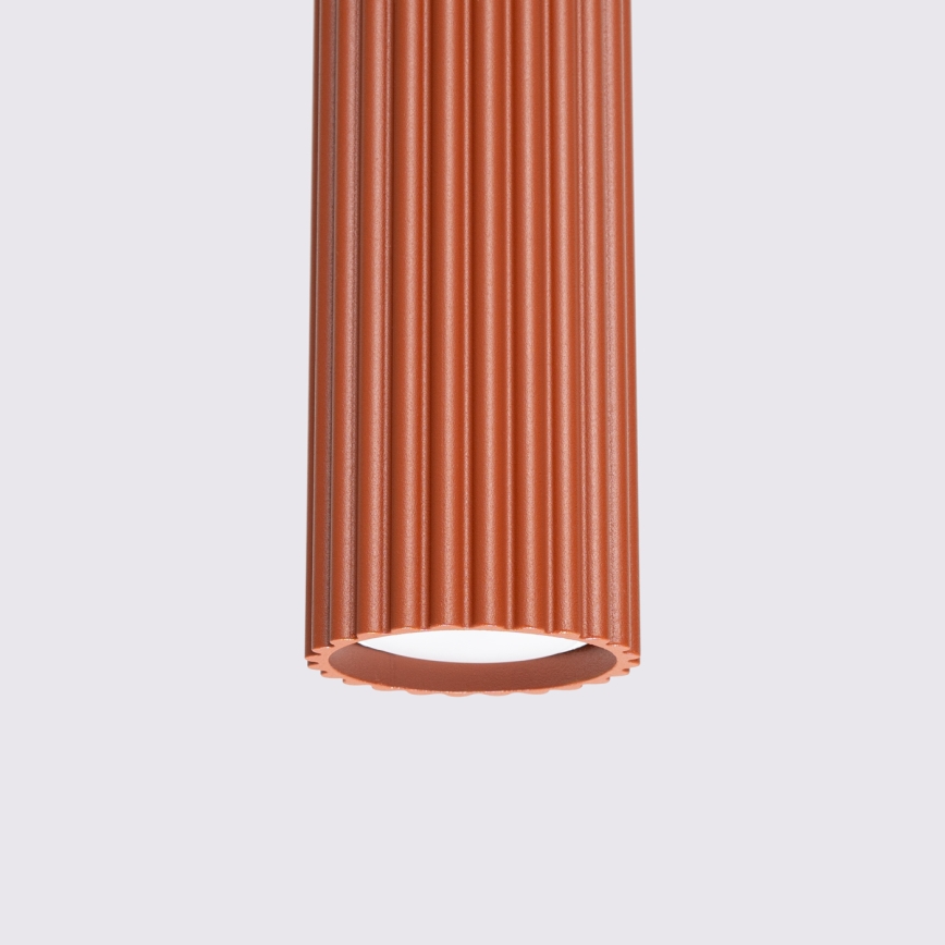 Lustr na lanku KARBON 3xGU10/10W/230V červená
