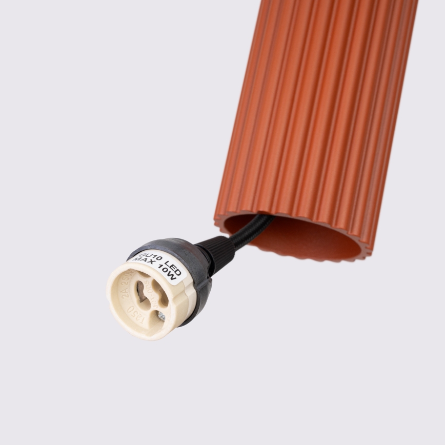 Lustr na lanku KARBON 3xGU10/10W/230V červená