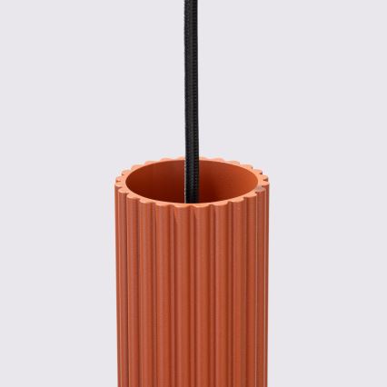 Lustr na lanku KARBON 3xGU10/10W/230V červená