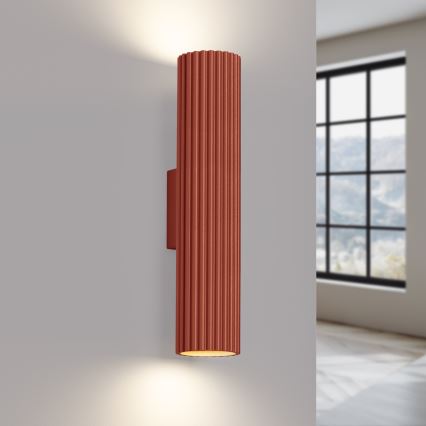 Nástěnné svítidlo KARBON 2xGU10/10W/230V červená