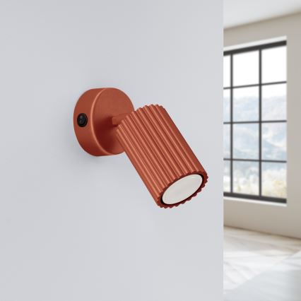 Nástěnné bodové svítidlo KARBON 1xGU10/10W/230V červená