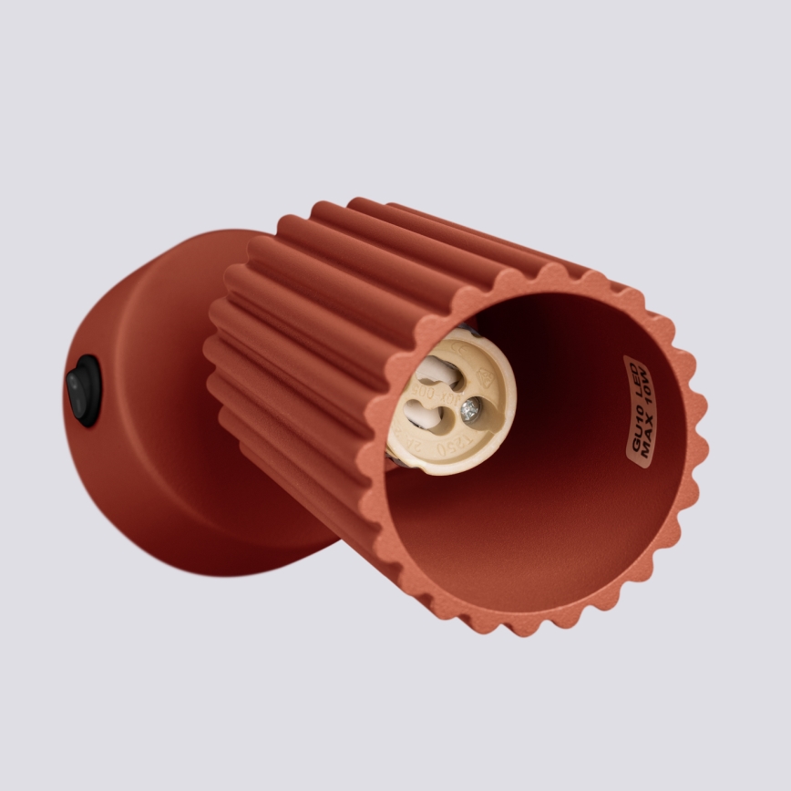 Nástěnné bodové svítidlo KARBON 1xGU10/10W/230V červená